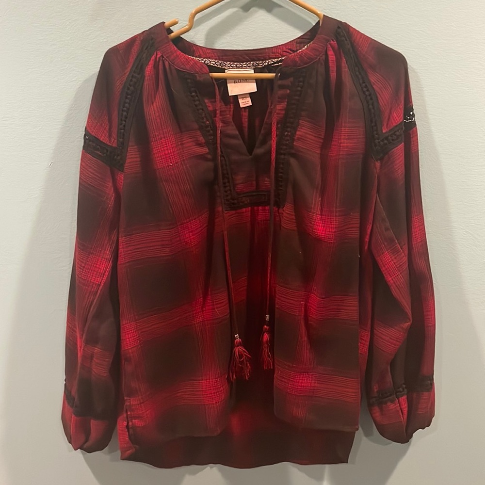 Knox Rose Plaid Blouse